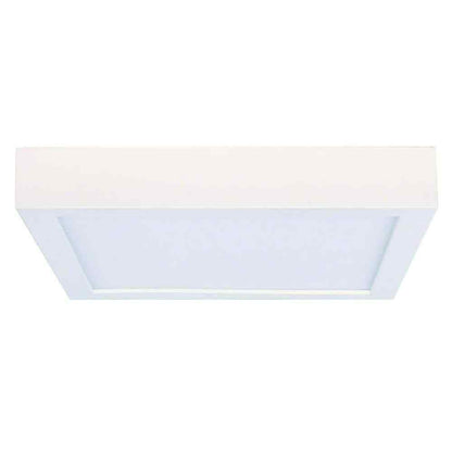 Bulbrite 9 in. Silver Square Flush Mount Ceiling Light with Plastic Shade