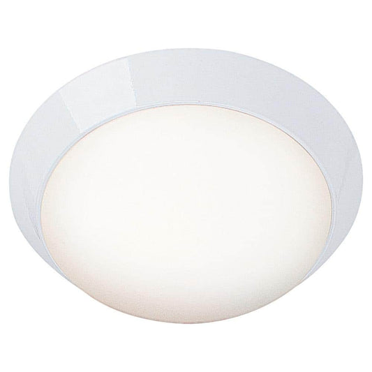 Access Lighting Cobalt 1-Light White Flush Mount with Opal Glass Shade