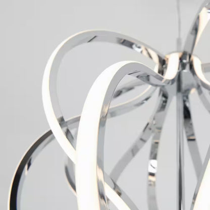 Artika Meridian 30-Watt 1 Light Chrome Modern Integrated LED Pendant Light Fixtu
