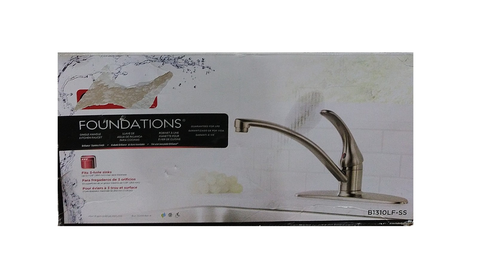 Delta Foundations Single-Handle Standard Kitchen Faucet in Stainless