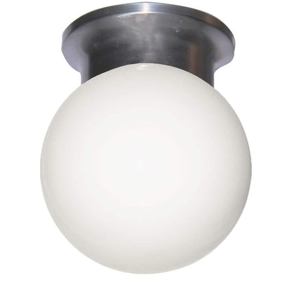 Bel Air Lighting Dash 6 in 1-Light Brushed Nickel Flush Mount Fixture Opal Glass