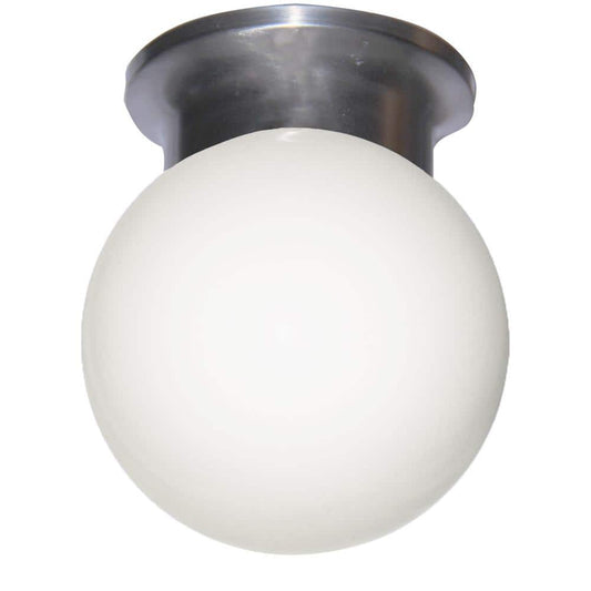 Bel Air Lighting Dash 6 in 1-Light Brushed Nickel Flush Mount Fixture Opal Glass