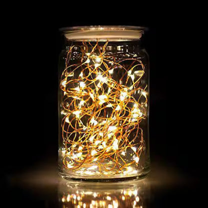 20 ft. 100-LED Integrated LED Solar Copper String Light