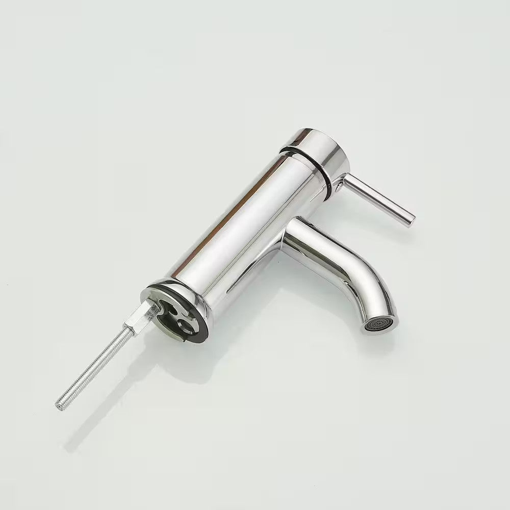 BWE Single Hole Single-Handle Bathroom Faucet With Pop Up Drain Polished Chrome