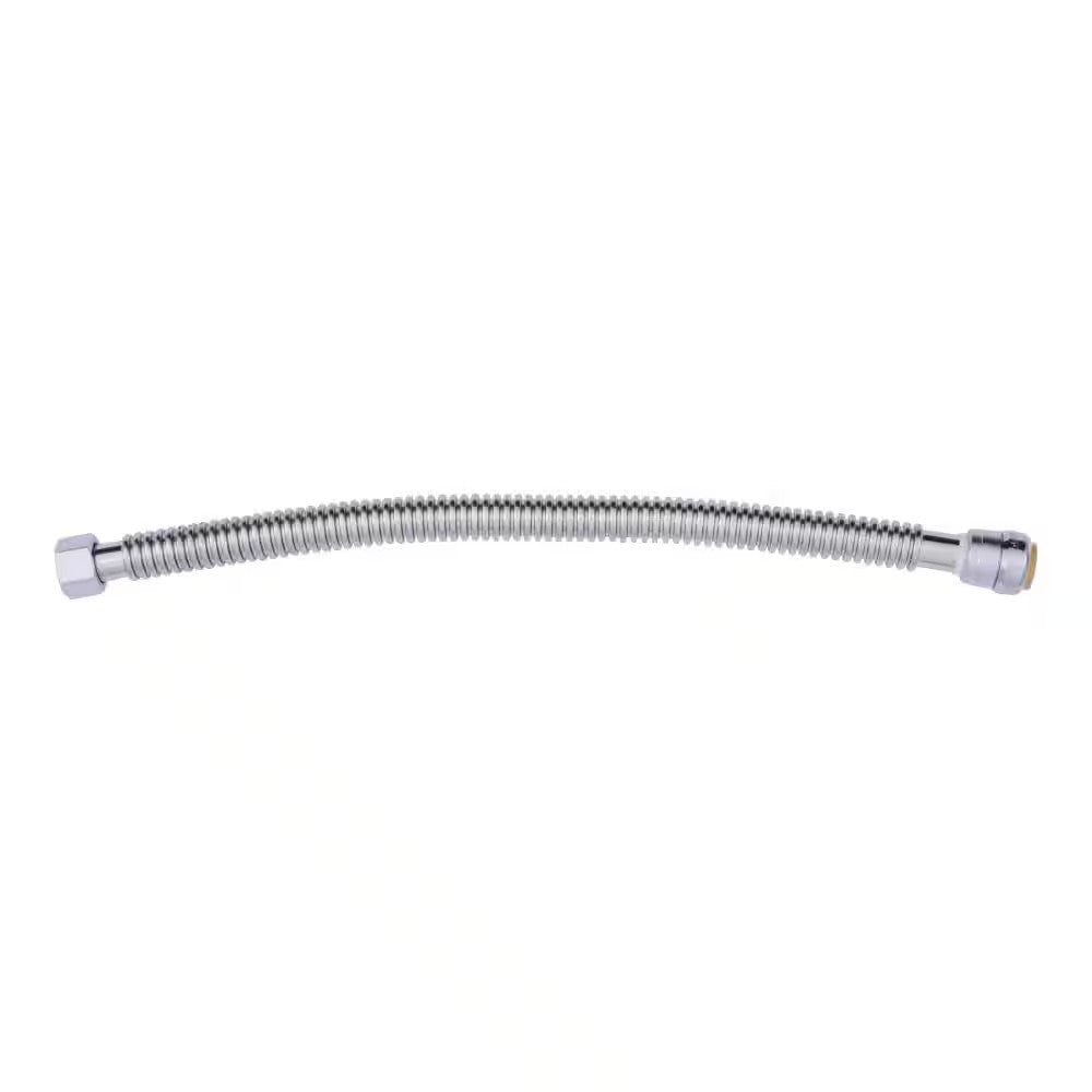 1" Push-to-Connect x 1 in. FIP x 24 in. Corrugated Stainless Steel Water Softer.