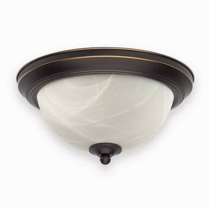 11 in. LED Ceiling Light Fixture Flush Mount in Pavilion Bronze 