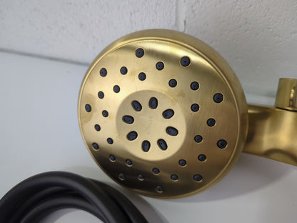 Claro Dual Fixed and Handheld Shower Head Vibrant Brushed Moderne Brass *SCUFFS*