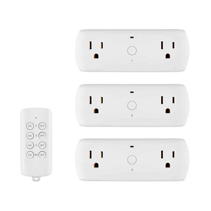 Commercial Electric Wireless Indoor Remote Control AC/DC Adapter White 3-Pack