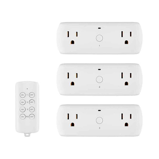 Commercial Electric Wireless Indoor Remote Control AC/DC Adapter White 3-Pack