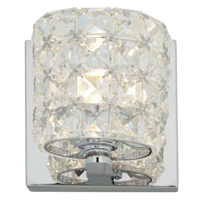 Access Lighting Prizm 1-Light Chrome Bath Light with Clear Crystal Shade