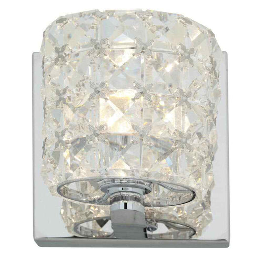 Access Lighting Prizm 1-Light Chrome Bath Light with Clear Crystal Shade