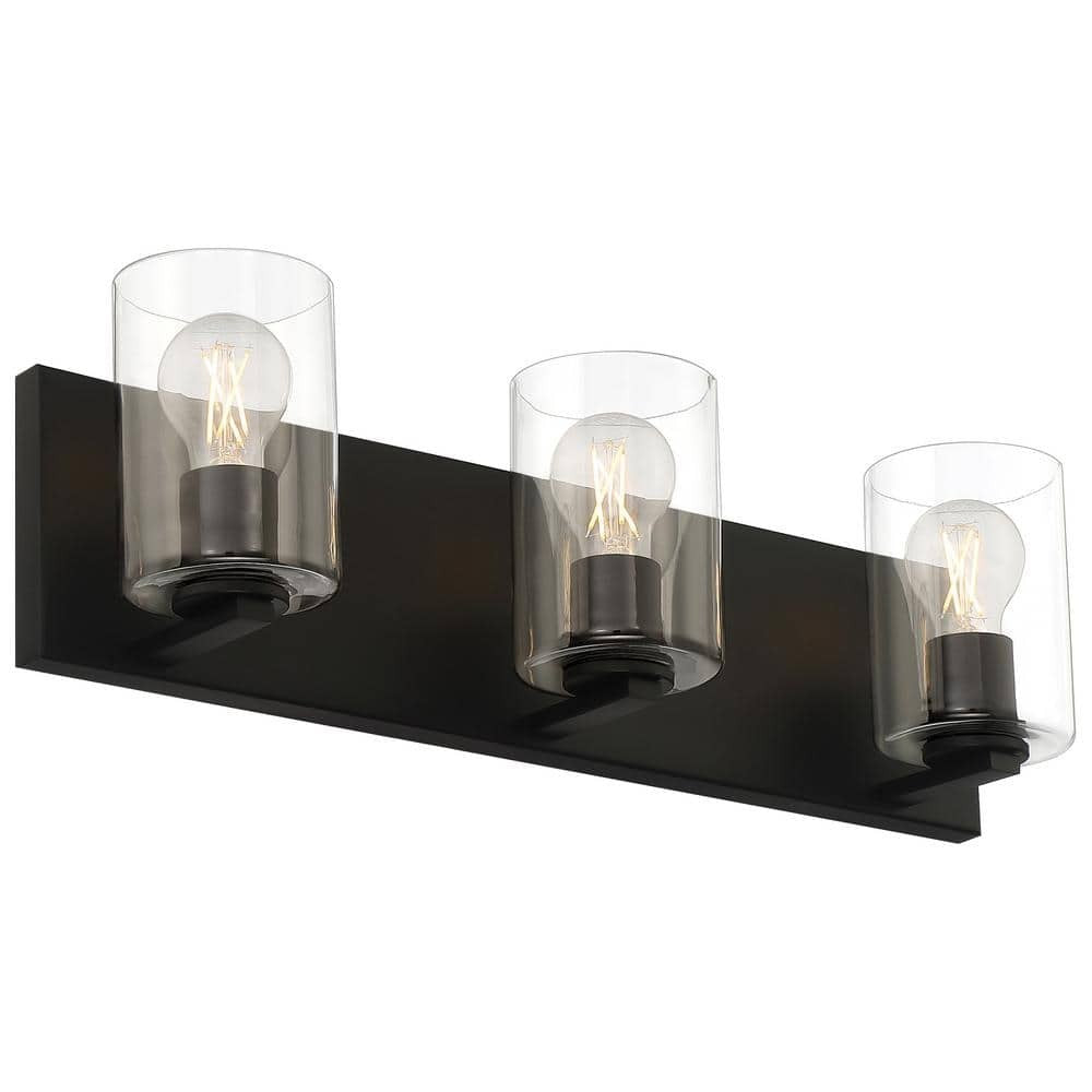 Access Lighting 22 in. 3-Light Matte Black LED Bathroom Vanity Light