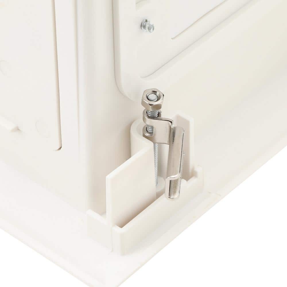 Commercial Electric White 1-Gang Pass-Through Plastic Multimedia Recessed Box