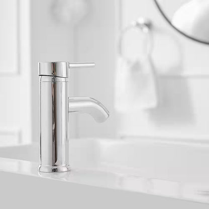 BWE Single Hole Single-Handle Bathroom Faucet With Pop Up Drain Polished Chrome