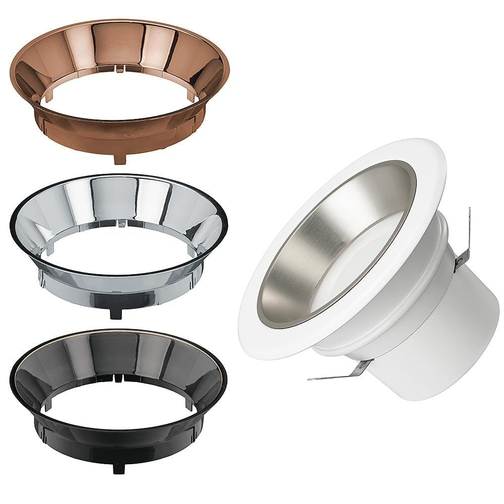 Commercial Electric 4 in. Adjustable LED Recessed Light Trim w/ 4 Trim Colors