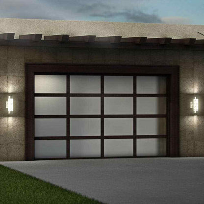 Artika Essence Steel Bubble Glass LED Outdoor Garage and Porch Cylinder Light 