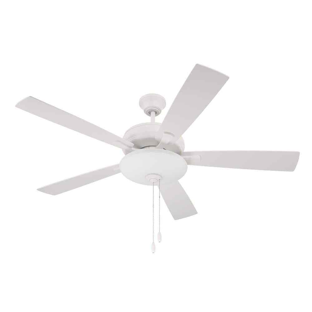 CRAFTMADE Eos 52 in. White Ceiling Fan w/ reversable blades and light kit