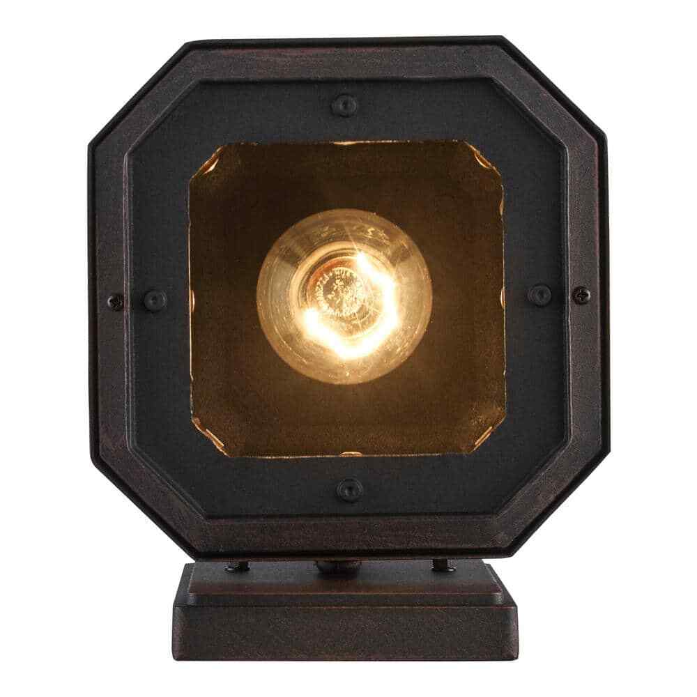 Bel Air Lighting San Miguel 12.5" Rust Outdoor Wall Light Fixture w/ Tea Glass