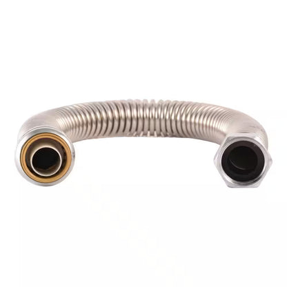 1" Push-to-Connect x 1 in. FIP x 24 in. Corrugated Stainless Steel Water Softer.