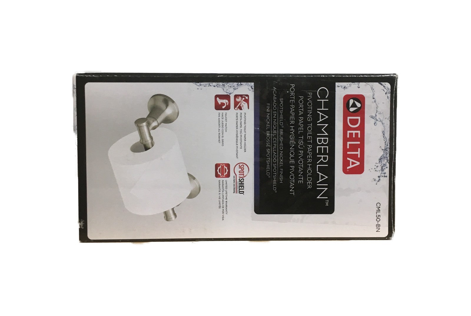 Delta Chamberlain Wall Mount Pivot Arm Toilet Paper Holder  in Brushed Nickel