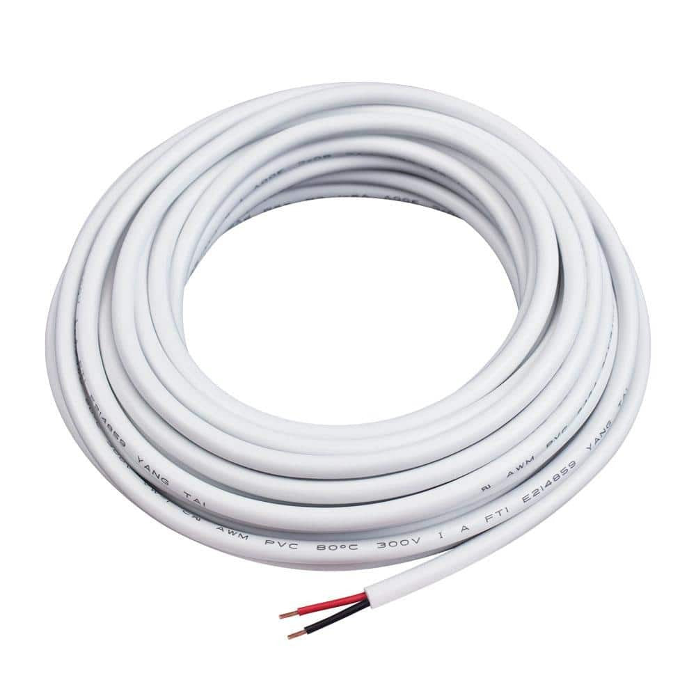 Armacost Lighting 24 ft. 8 m 18 AWG/2C White In-Wall Cable