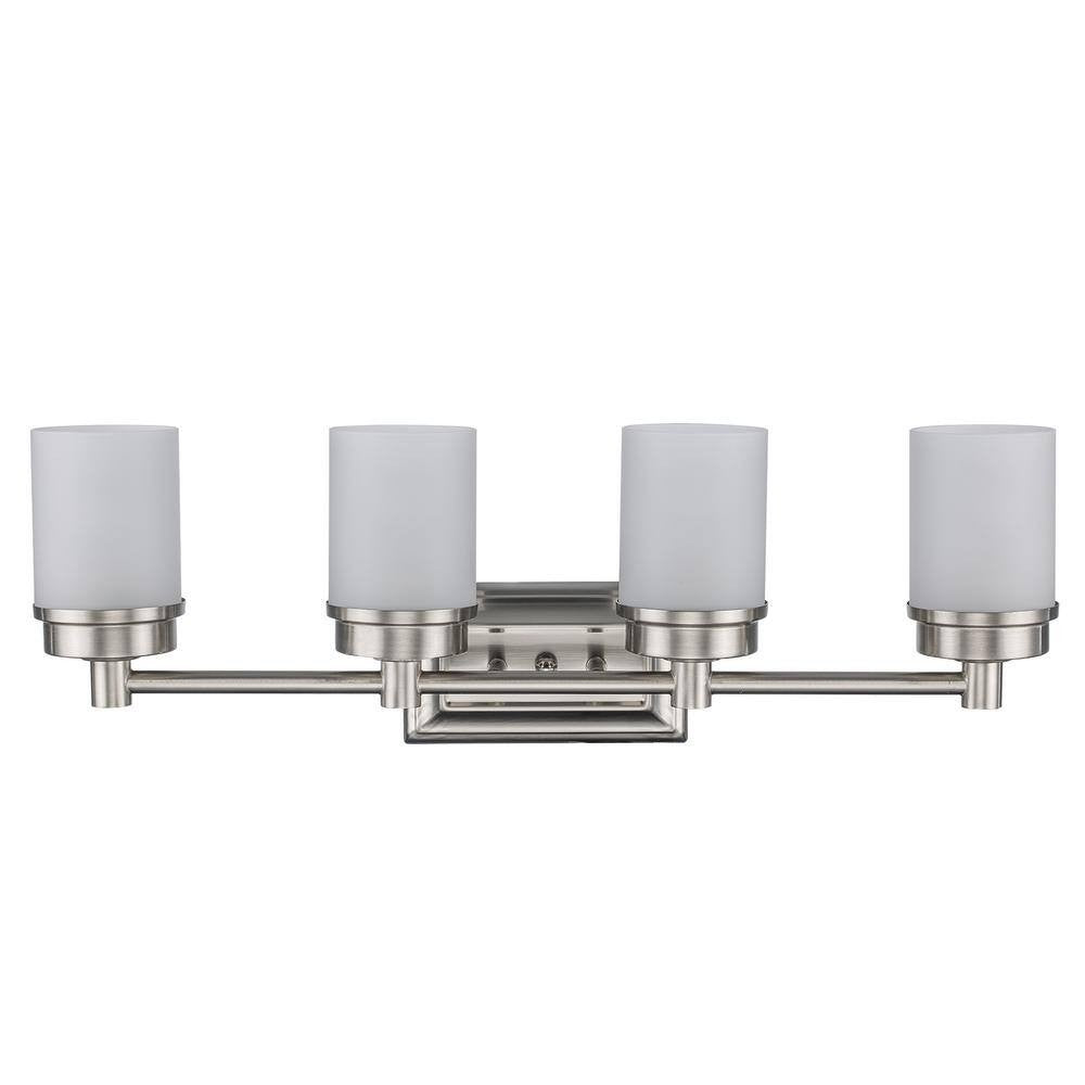Bel Air Lighting Fusion 27.5 in. 4-Light Brushed Nickel Bathroom Vanity Light