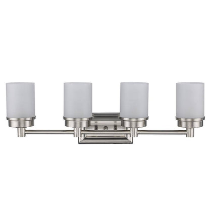 Bel Air Lighting Fusion 27.5 in. 4-Light Brushed Nickel Bathroom Vanity Light