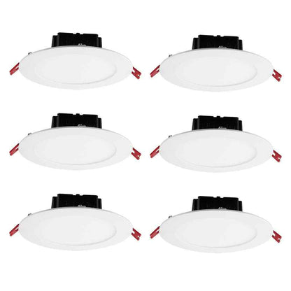 Commercial Electric Box LED 6 in Round Canless Recessed Light Soft White 6-Pack