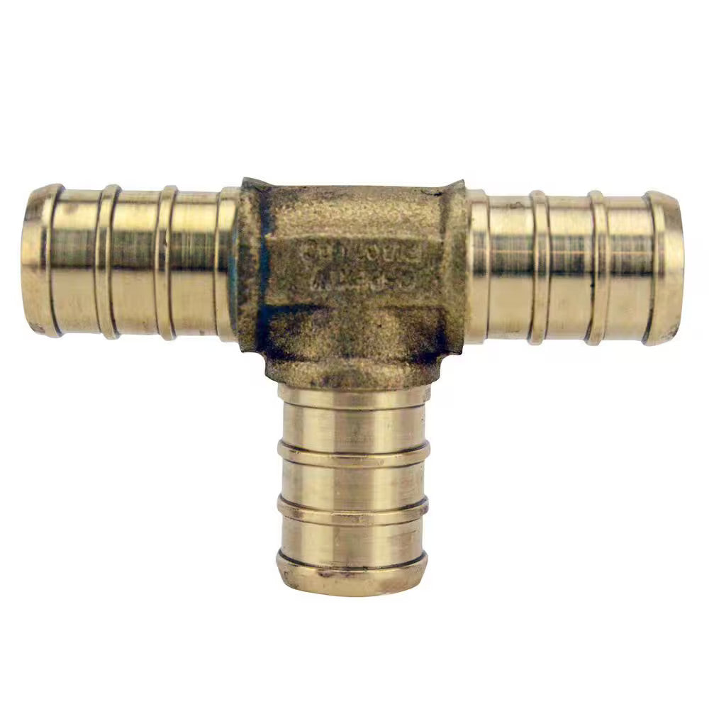 Apollo 1/2 in. Brass PEX-B Barb Tee 10-Pack APXT1210PK