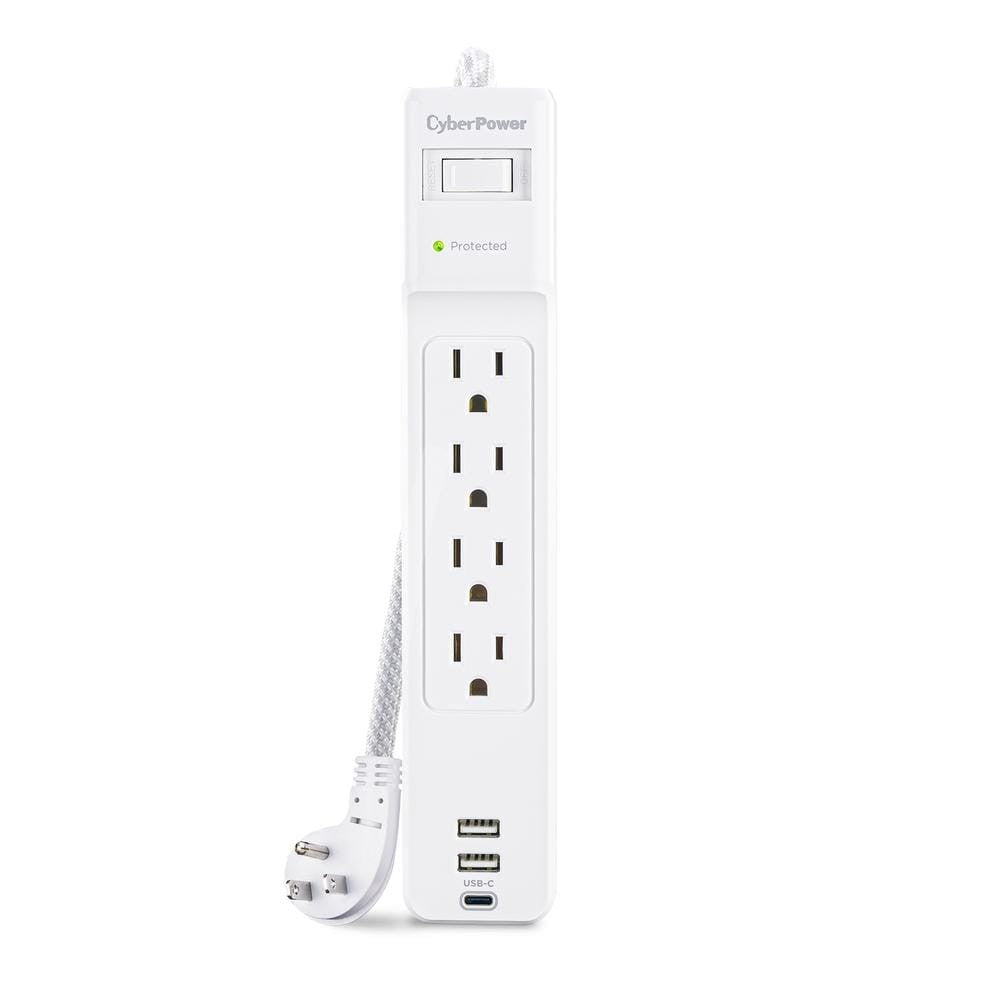 CyberPower 5 ft. 2 USB-A 1 USB-C 1500J 4-Outlet Surge Protector