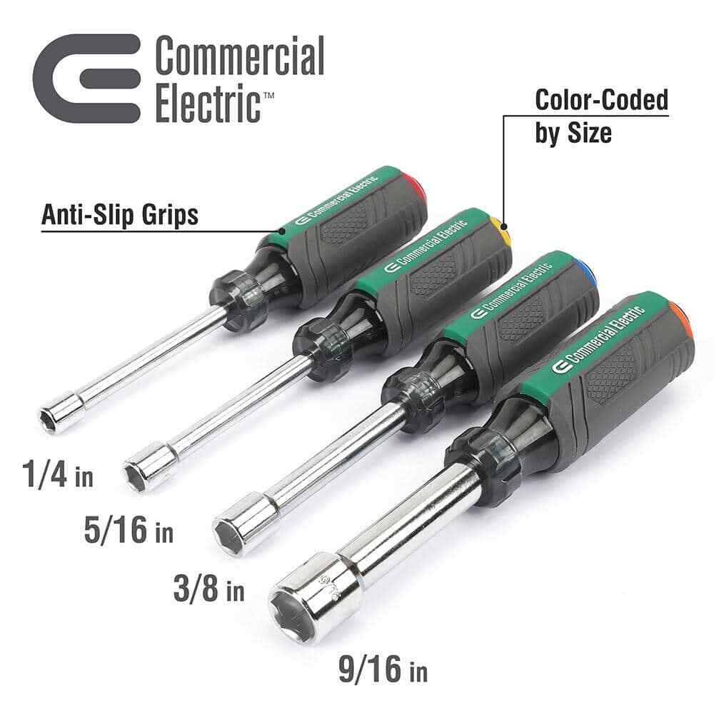 Commercial Electric 4-Piece Nut Driver