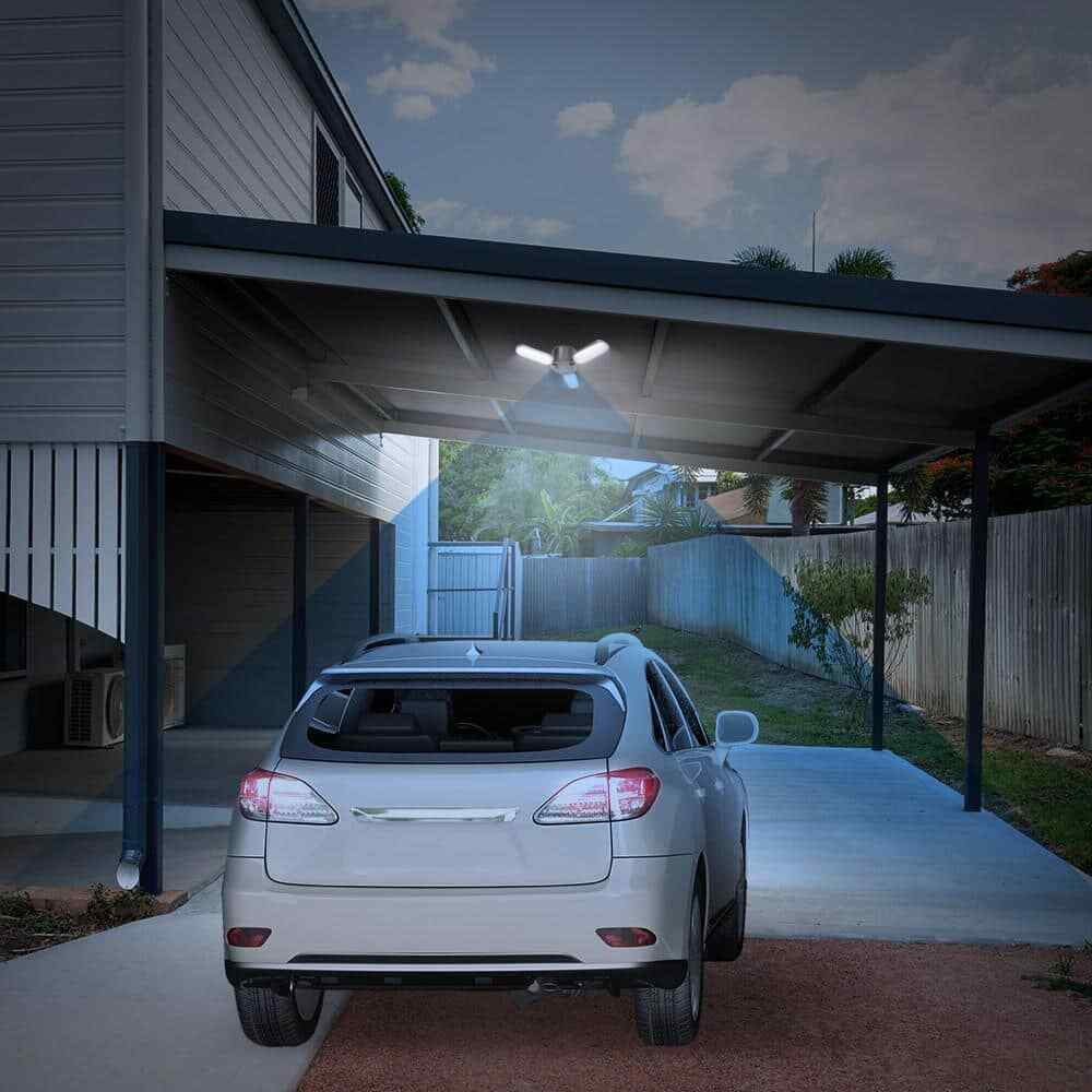 Commercial Electric 8000 Lumen Black LED Utility Garage Shop Light w/ Remote