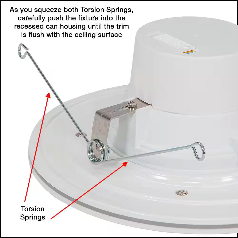 Commercial Electric 6" Selectable CCT LED Recessed Light Trim with Night Light