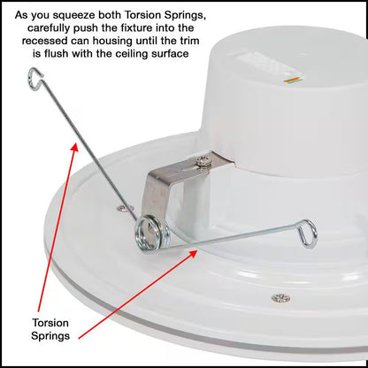 Commercial Electric 6" Selectable CCT LED Recessed Light Trim with Night Light