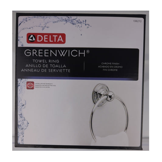 Delta Greenwich Towel Ring in Chrome, 138272