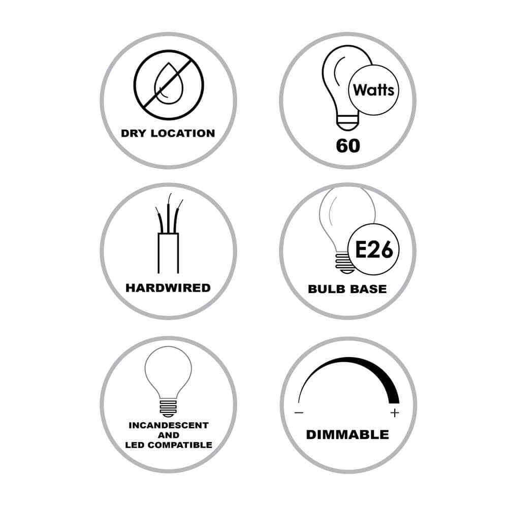 Bel Air Lighting Dash 8 in.Flush Mount Ceiling Light Fixture w/ Opal Glass