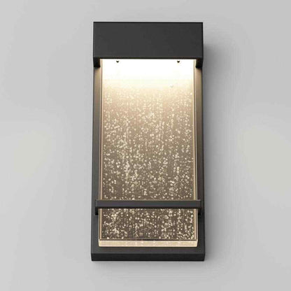 Artika Skyler Black Modern LED Outdoor Garage and Porch Light Lantern Sconce