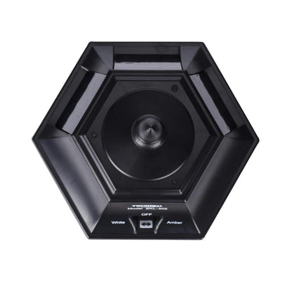 Black Solar Wall or Pillar LED Outdoor Light Sconce with Amber or White Light