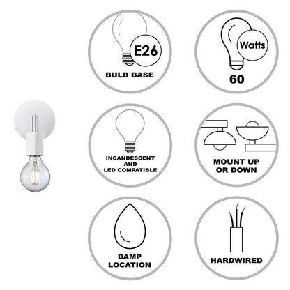 Bel Air Lighting Placerville 4.5 in. 1-Light Polished Chrome Bathroom Wall Light