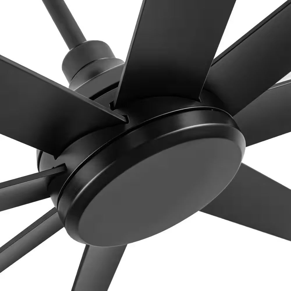 Breezary Melissa 72" 6 Fan Speeds Ceiling Fan, Black w Remote Control Included