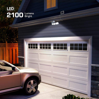 Defiant 180° White Motion Security Light Solar Outdoor Flood Light 2100 Lumens