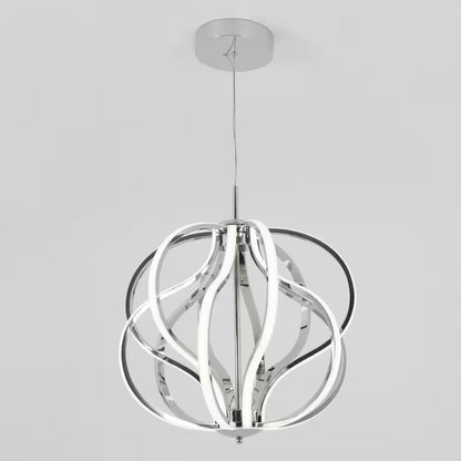 Artika Meridian 30-Watt 1 Light Chrome Modern Integrated LED Pendant Light Fixtu