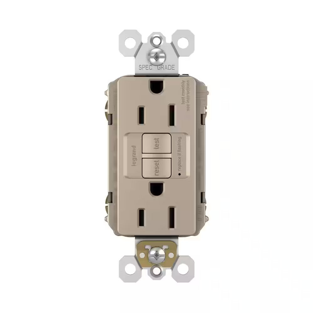 4-PACK Legrand radiant 15A 125V TamperResist GFCI Decorator Duplex Outlet NICKEL