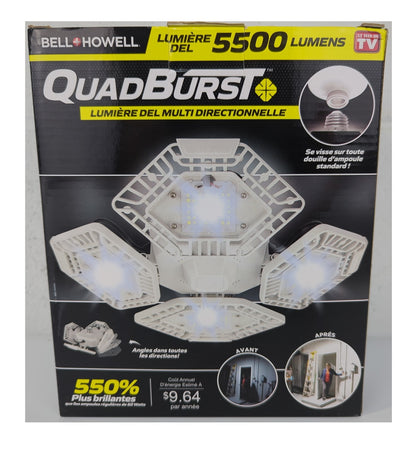 Bell+Howell Flush Mount Ceiling Garage Light 10.6" 192 High/4 Adjustable Head