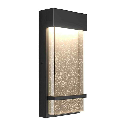 Artika Skyler Black Modern LED Outdoor Garage and Porch Light Lantern Sconce