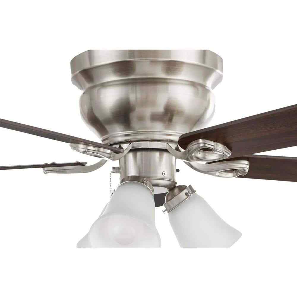 Clarkston II 44 in. LED Indoor Brushed Nickel Ceiling Fan with Light Kit