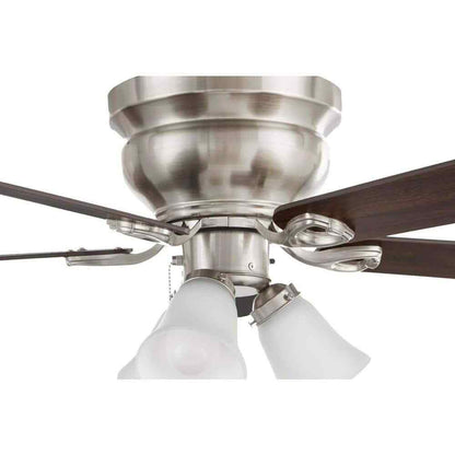 Clarkston II 44 in. LED Indoor Brushed Nickel Ceiling Fan with Light Kit