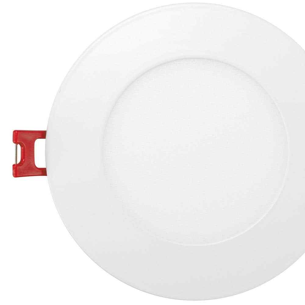 CE Integrated LED 4 in Round Canless Recessed Light for Soft White 6-Pack