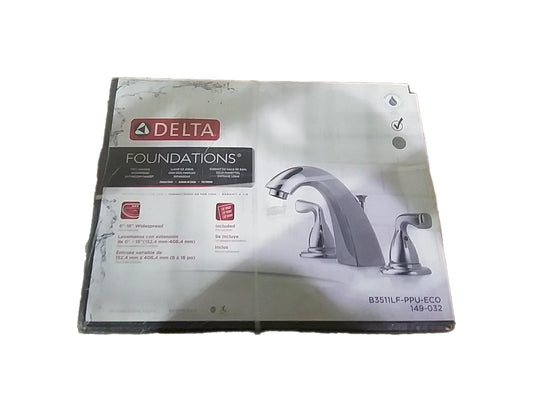 Delta Foundations 8 in. Widespread 2-Handle Bathroom Faucet in Chrome