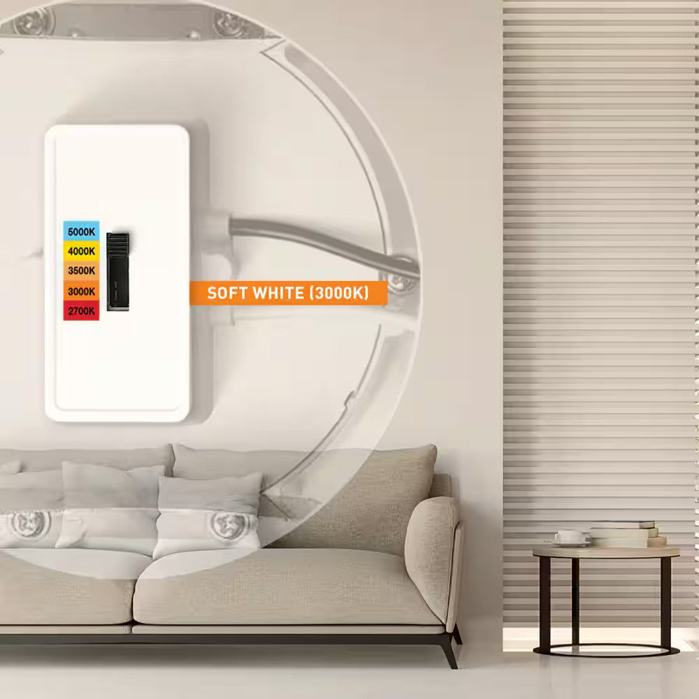 Commercial Electric 6" LED InfinitiEdge Recessed Retrofit Light Trim Adjust CCT